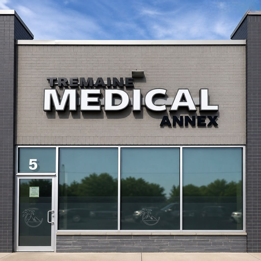 The entrance to Tremaine Medical Annex in Milton